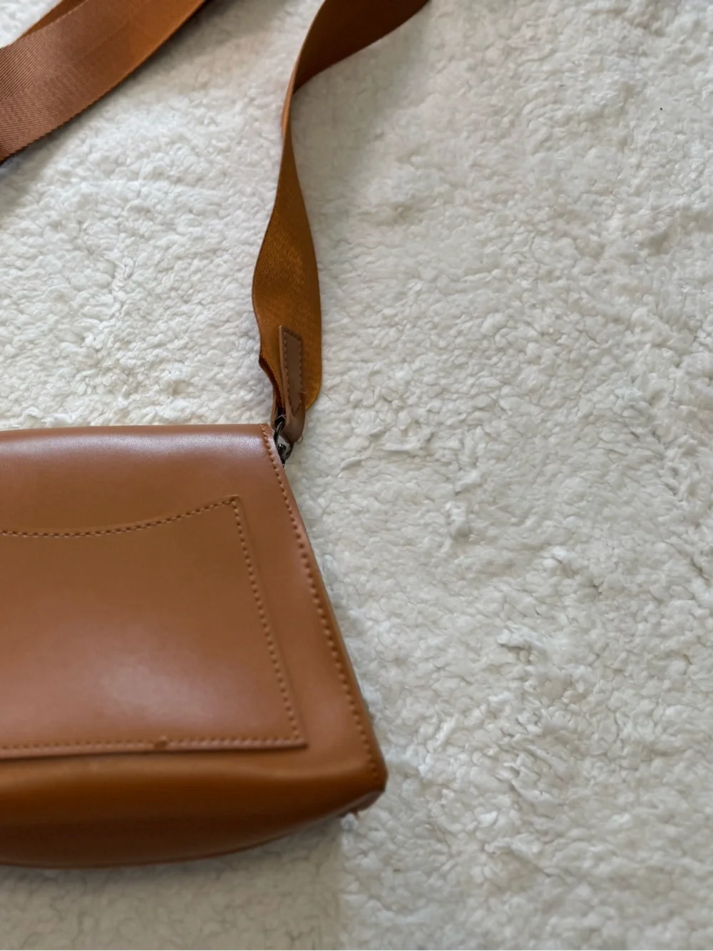Tan Crossbody Saddle Bag